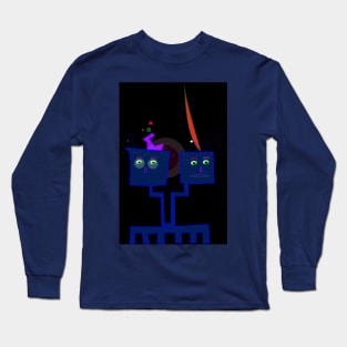 Robot and Aliens Long Sleeve T-Shirt